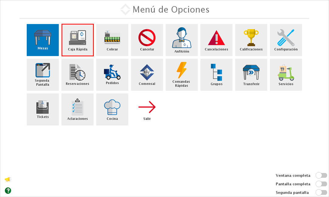 punto de venta-caja rápida