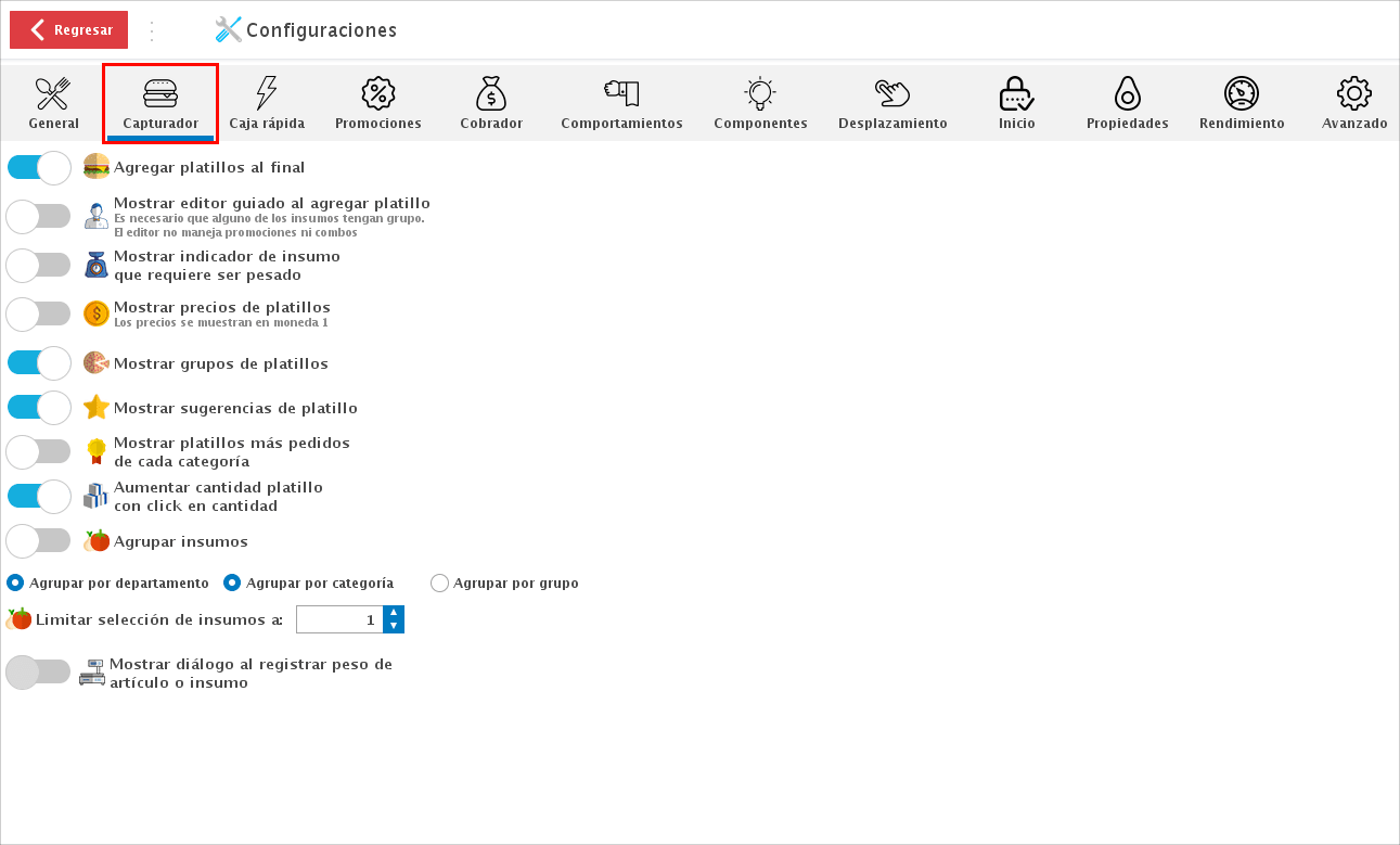 punto de venta-configuraciones comandero