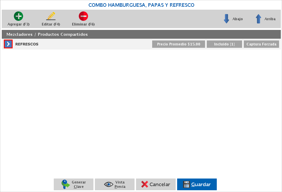 punto de venta-combos