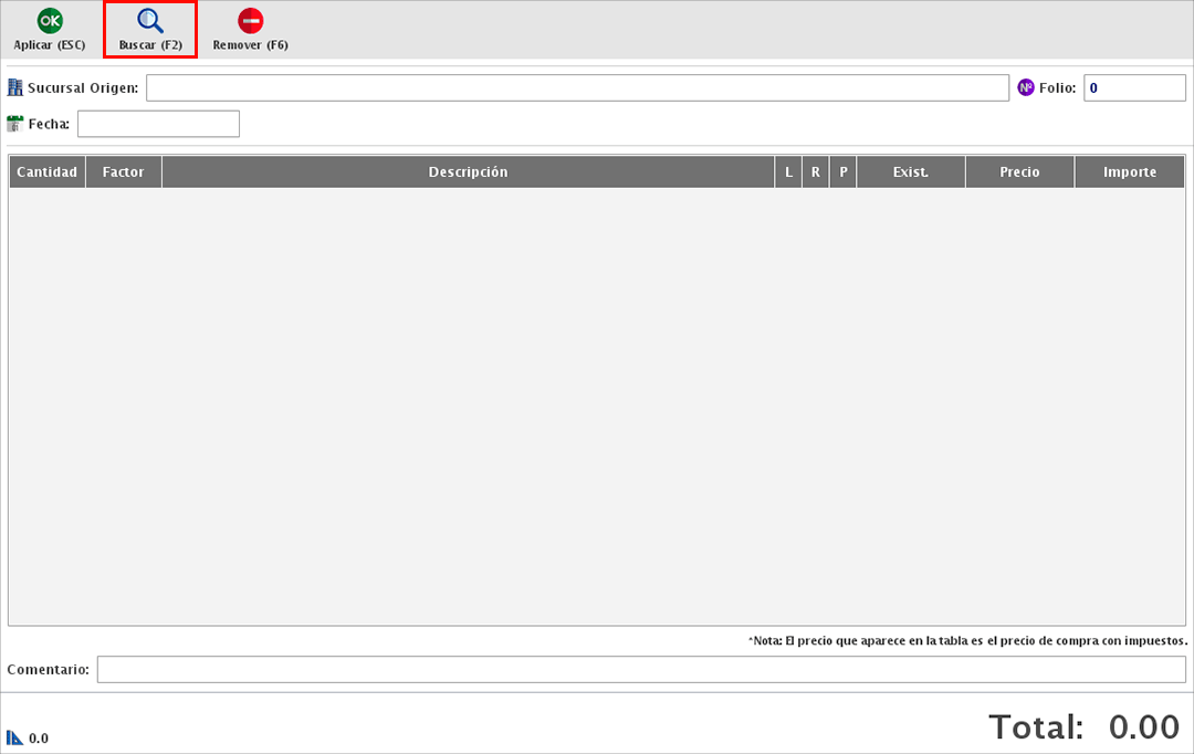 punto de venta-traspasos