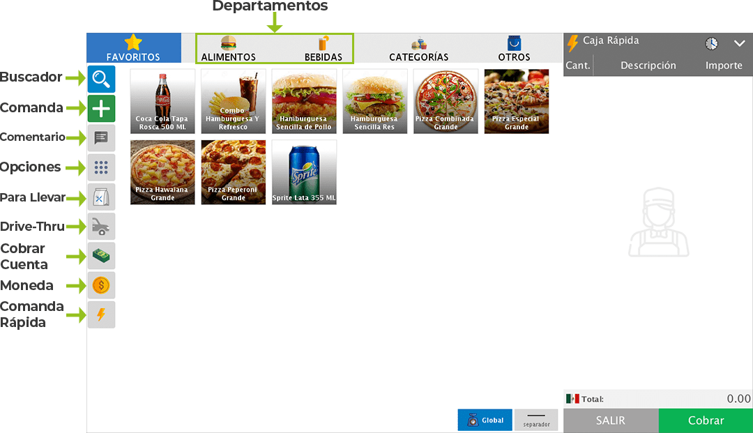 punto de venta-caja rápida